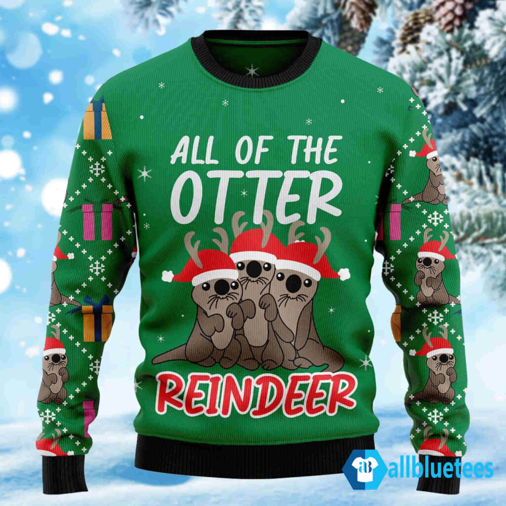 All Of The Otter Reindeer Christmas Sweater
