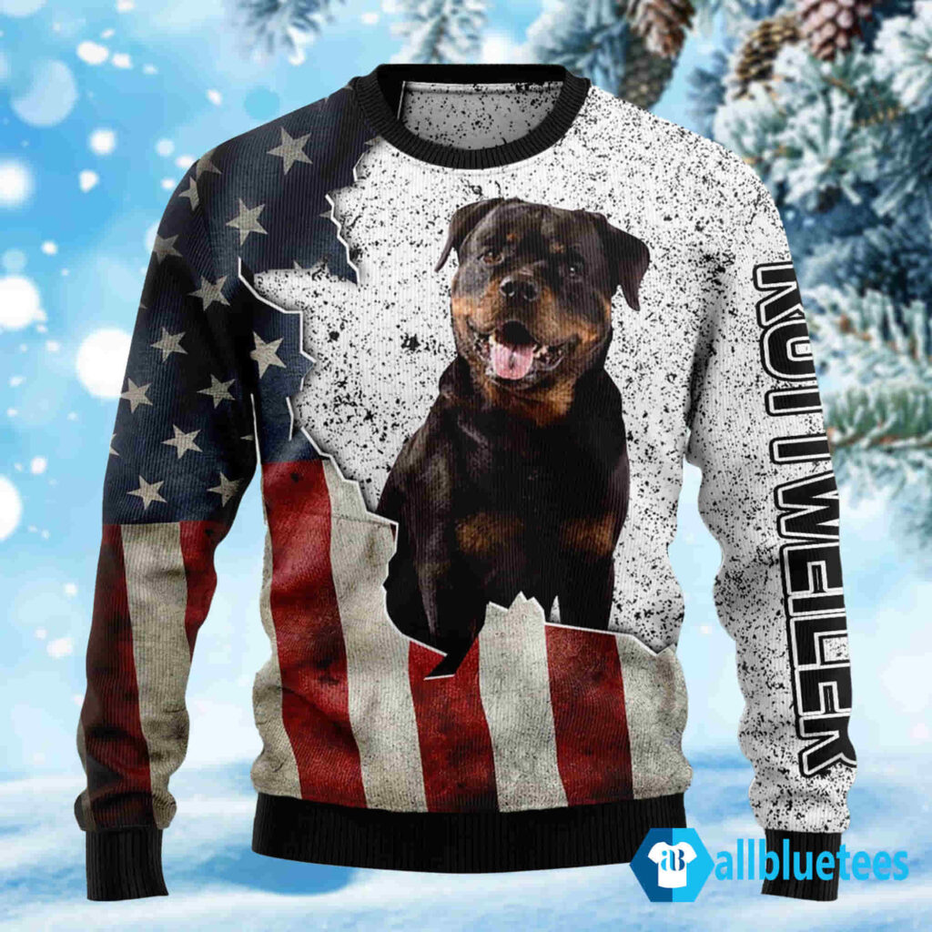 American Rottweiler Christmas Sweater