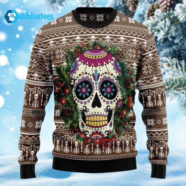 Awesome Sugar Skull Christmas Sweater