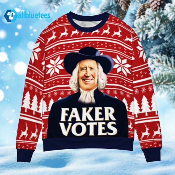 B-den Faker Votes Christmas Sweater