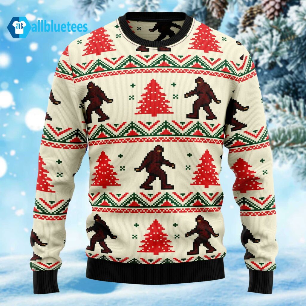 Bigfoot Ugly Christmas Sweater