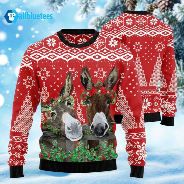 Donkey Buddies Christmas Ugly Christmas Sweater