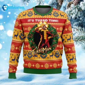 It’s Turbo Time Turbo Man Ugly Christmas Sweater