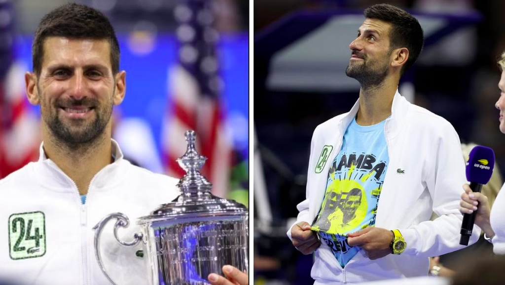 Novak Djokovic Pays Tribute to Kobe Bryant After His 24th Grand Slam Title