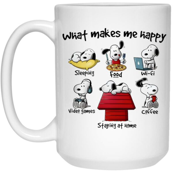 Snoopy What Makes Me Happy Mug