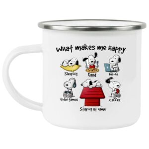 Snoopy What Makes Me Happy Mug