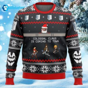Attack On Titan Colossal Claus Ugly Christmas Sweater