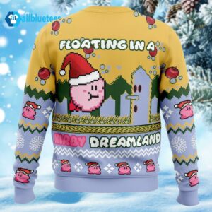 Floating In A Kirby Dreamland Ugly Christmas Sweater