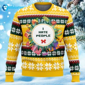 I Hate People Parody Ugly Christmas Sweater