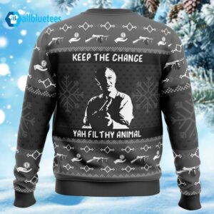 Keep the Change Yah Filthy Animal Home Alone Christmas Sweater