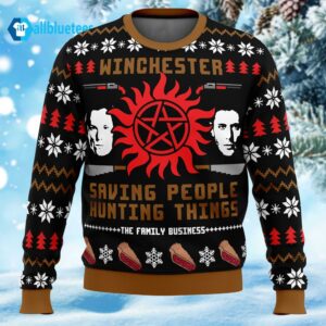 Winchesters Saving People Hunting Things Christmas Sweater