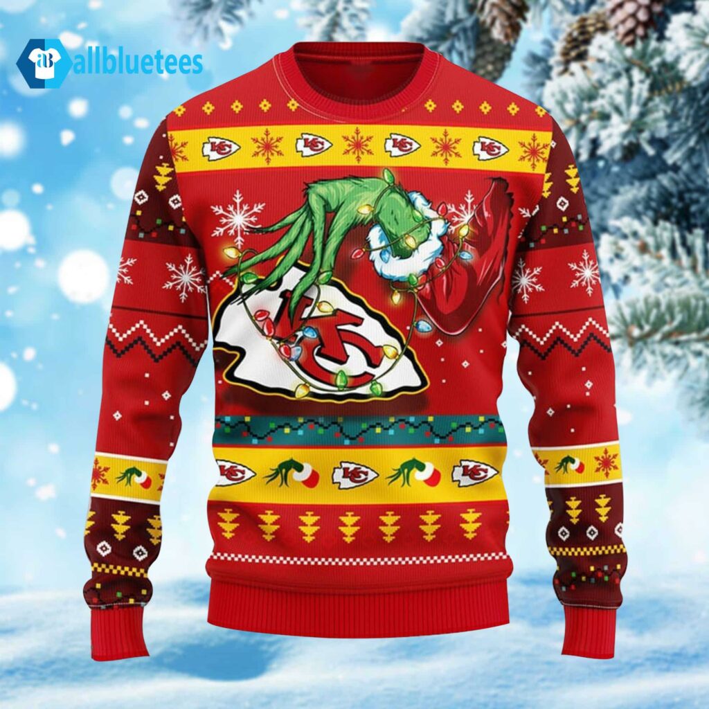 Chiefs Grinch Christmas Ugly Sweater