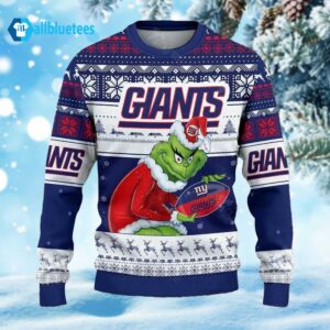 Giants Grinch Hold Christmas Ugly Sweater