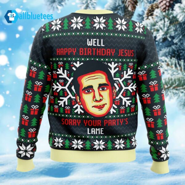Happy Birthday Jesus The Office Ugly Christmas Sweater