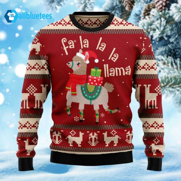 Llama Lalala Ugly Christmas Sweater
