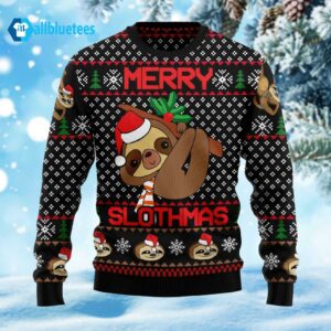 Merry Slothmas Christmas Ugly Sweater