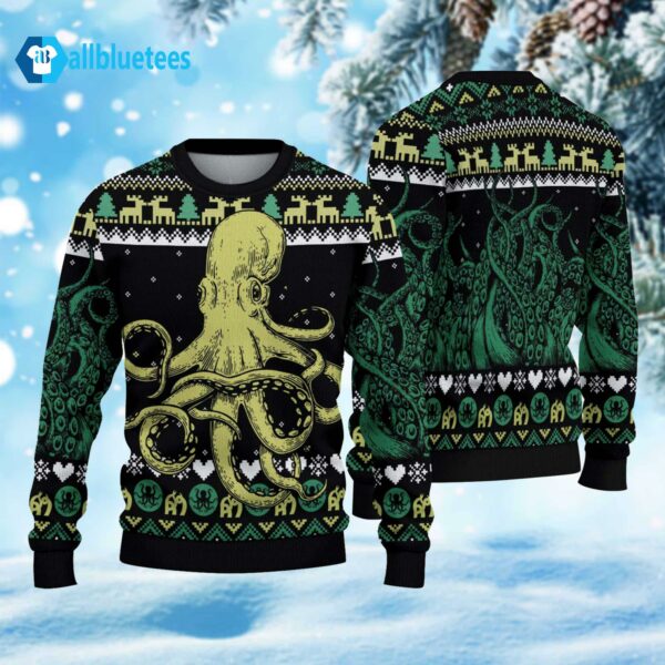 Octopus Cool Christmas Ugly Sweater