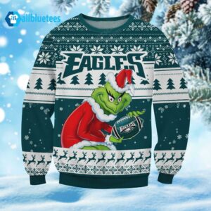 The Grinch Eagles Ugly Christmas Sweater