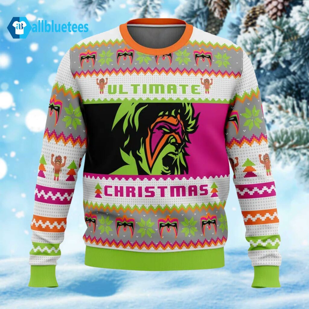 Ultimate Warrior Christmas Pro Wrestling Ugly Christmas Sweater