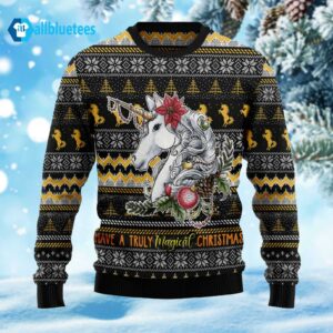 Unicorn Truly Magical Christmas Ugly Christmas Sweater