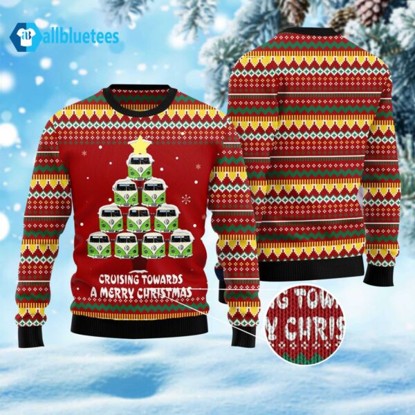 VW Bus Christmas Tree Ugly Christmas Sweater
