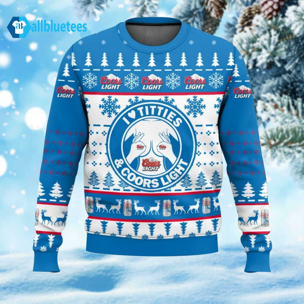 Coors Light Titties Ugly Christmas Sweater