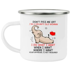 Elephant - Don't Piss Me Off I'm A Grumpy Old Woman Mug