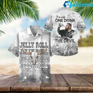 Jelly Roll I'm Only One Drink Away From The Devil Hawaiian Shirt