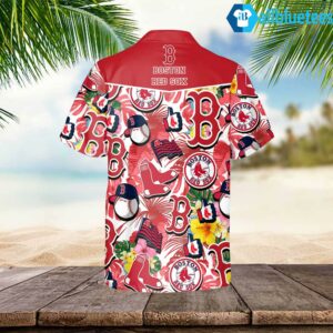 Boston Red Sox Pattern Hawaiian Shirt