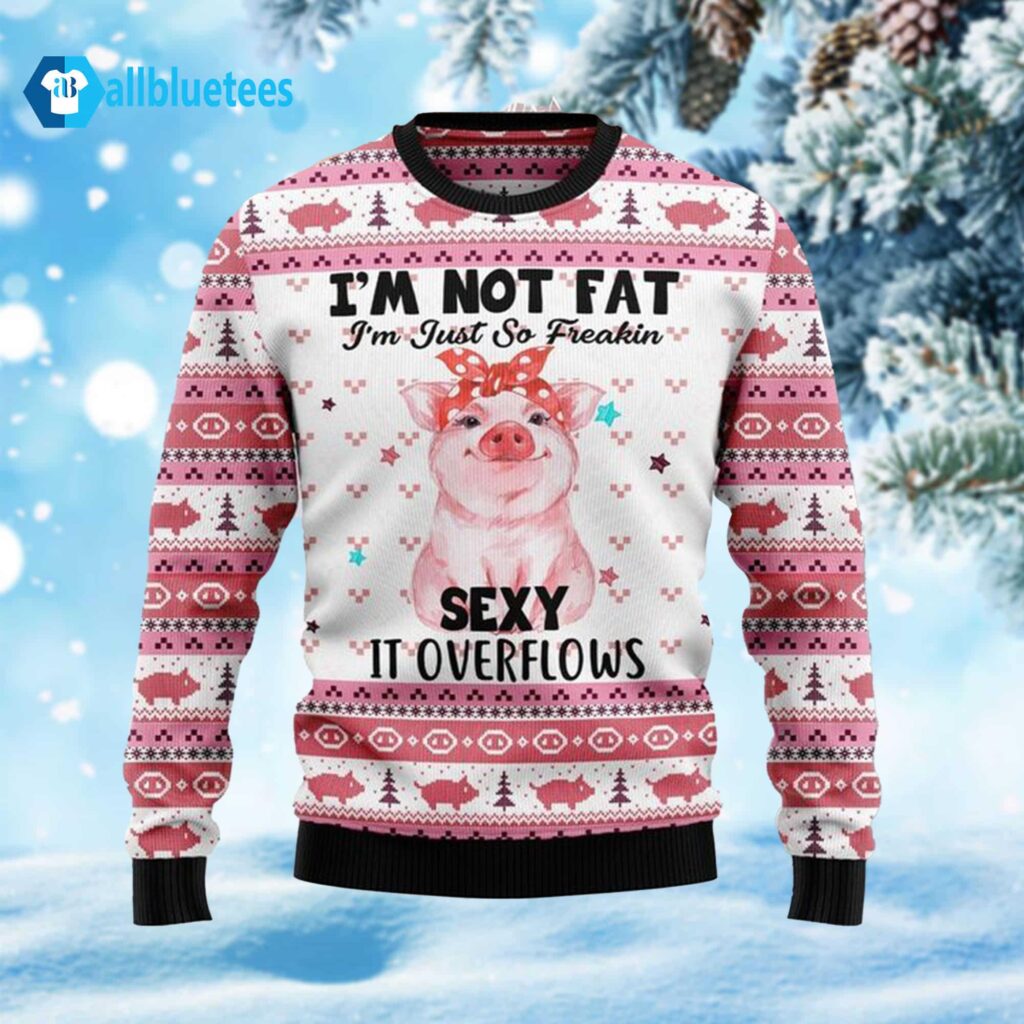 Pig Overflows Ugly Christmas Sweater