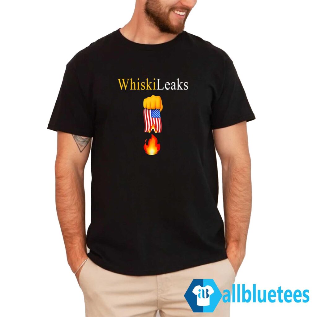 Whiskileaks Fist Flag Fire Shirt